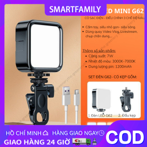 Đèn Led Selfie Cầm Tay Nhỏ Gọn Hỗ Trợ Ánh Sáng Chụp Ảnh Livestream Quay Video Sắc Nét SF
