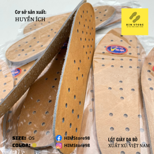 Lót giày da bò HIM STORE 98 làm từ da bò thật 100% khử hôi chân cực tốt