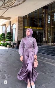(ADA JUMB0) ADEVA Dres Brukat tunangan Komdangan Terbaru Gamis Brukat Modern Baju Muslim Termurah Dress Adeva WidBatik