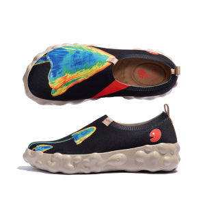 UIN Toledo VI Mens Art Travel Walking Shoes Slip On Casual Lightweight Sneaker-Mysterious Plant 2