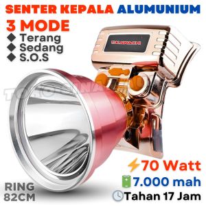 SENTER LED CAS TAHAN 24 JAM 90W JUMBO SUPER TERANG KAWACHI LY-390T BATTERY BESAR 11000mAh ( Sebelas Ribu ) BISA UNTUK POWER BANK | Senter kepala 90W Waterproof Cas USB Rechargeable Type C Isi Ulang Tahan Lama | LG-901P / LG-701X COD Bisa Bayar Di Tempat