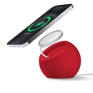 UTOPUS Silicone Dành cho đế sạc Magsafe 12 13 14 15 Pro Hình quả bóng Giá đỡ điện thoại di động Chuyên nghiệp Đầy màu sắc Trạm Sạc
