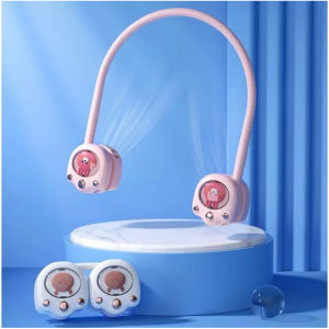 Quạt Sạc Mini Đeo Cổ Cao Cấp Mẫu Chân Mèo Có Hộp Đựng