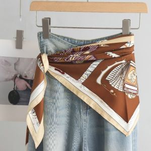 NOER Tie-Dye Womens Scarf Satin Clothing Accessories Decor Scarf Belt Fashion Retro Jeans Belt Spring and Summer