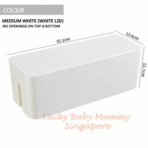 Cable Storage Box/Extension Wire Plug Minimalist Organizer Box for Desk Power Strip Management/rainbowculture