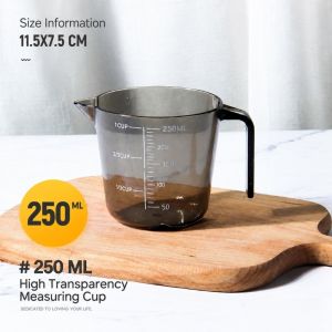 RUSSELLERT Đậm đặc Cốc đong dùng trong làm bánh. có thang đo Đen trong suốt Cốc đong chất lỏng  Vòi rót Cốc trộn Nấu ăn tại nhà