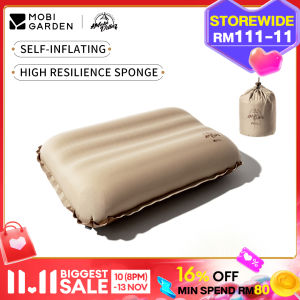 MOBI GARDEN Camping Inflatable Pillow Automatica Ultralight Comfortable Sponge Outdoor Travel Sleeping Pillow Portable