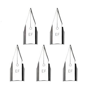 5PCS Straight for Iridium Pen Nibs EF/F Pen Tip Replacement Fit for Most Fountain Pens Student Writting Tools Accessorie