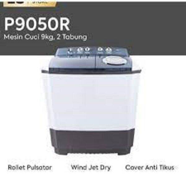 LG Mesin Cuci 2 Tabung 9Kg P9050R Rollet Pulsator P9050 Twin Tube 9 KG ...