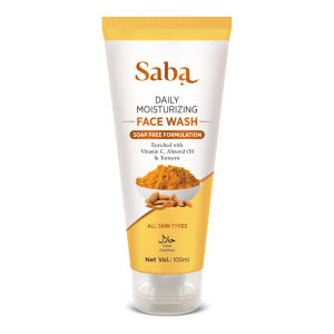 Saba Daily Moisturizing Facewash - with Turmeric Almond and Vitamin C - Halal & Vegan certified