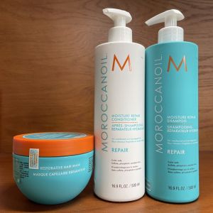 Combo dầu gội xả và hấp MOROCCANOIL Moisture Repair phục hồi độ ẩm 500mlx2 + 250ml