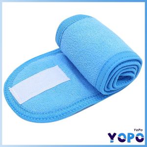 YP Womens Adjustable Elastic Headband Velcro Facial Wash Headband Thick And Long Cloth