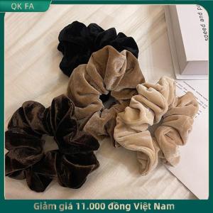QK FA ✨ Cổ Điển Nhung Scrunchie Cô Gái Tóc Đuôi Ngựa Chủ Lớn Đàn Hồi Cao Su Tóc Sợi Dây Thừng Phụ Nữ Tóc Tie Mềm Mũ Nón Thời Trang Tóc Phụ Kiện