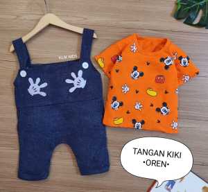 Overall Anak Bayi Laki- Laki Perempuan / Baju Kodok Bayi Cowok Cewek Bahan Kaos Motif I Need Sleep