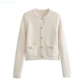 ﺴ☍ ZARAˉ New Style Socialite Small Fragrance Short Gold-Breasted Knitted Cardigan Sweater Jacket For Women 3991118 712. 