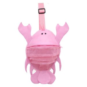 LEIFNYDI Clownfish Children Mesh Chest Bag Lobster Breathable Hollow Out  Pouch Drain Storage Bag Fluorescence Color Cartoon Crossbody Bag Girls
