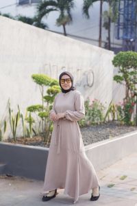 Baju Gamis Syari Wanita Terbaru Mermaid Dress Remaja Polos Free Belt Tali Muslim