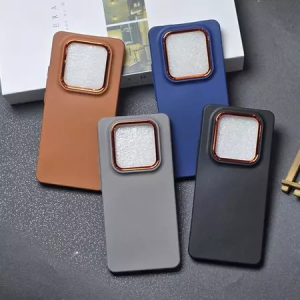 Softcase Macaron Leather List Crom SAMSUNG GALAXY A26 / A35 / A55 - Luxury Leather Pro Camera Softcase With Chrome List