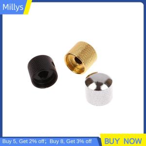 Millys 1ชิ้นลูกบิดปรับเสียงเบสกีต้าร์ไฟฟ้า ลูกบิดปรับเสียงปรับเสียงได้พร้อมฝาปิดชิ้นส่วนกีตาร์ลูกบิดแบบกดพร้อมรูอุปกรณ์กีตาร์