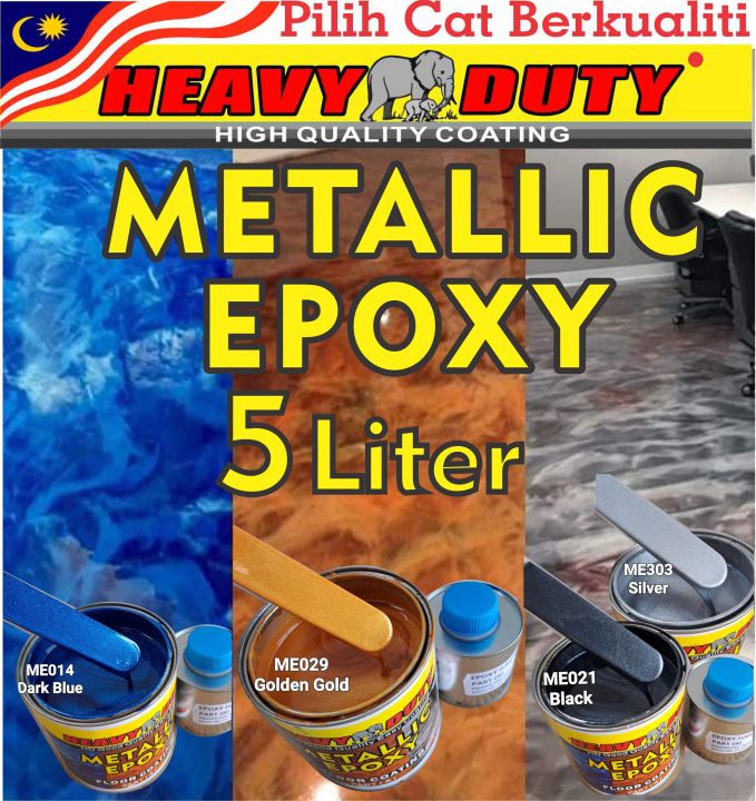 5 LITER ( Metallic Epoxy Paint ) 5L METALLIC EPOXY FLOOR PAINT [ HEAVY