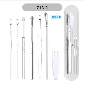 korek kuping set isi 6 stainless ear pick 6 pcs set pembersih telinga / Alat Korek Telinga / Alat Korek Kuping / Korek Telinga / Alat Pembersih G20