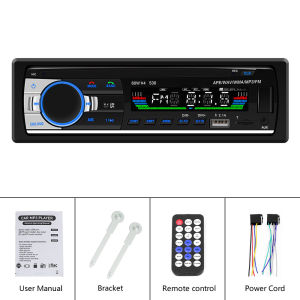 【In Stock】Universal 1 Din Car Stereo Single Din Car Radio Bluetooth 45Wx4 USB AUX In Dash Head Unit