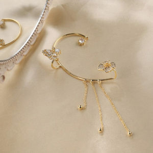 Hmeme 1 bông tai hình bướm bông tuyết mới khuyên tai không Xỏ Khuyên Tai Phụ kiện thời trang dễ phối