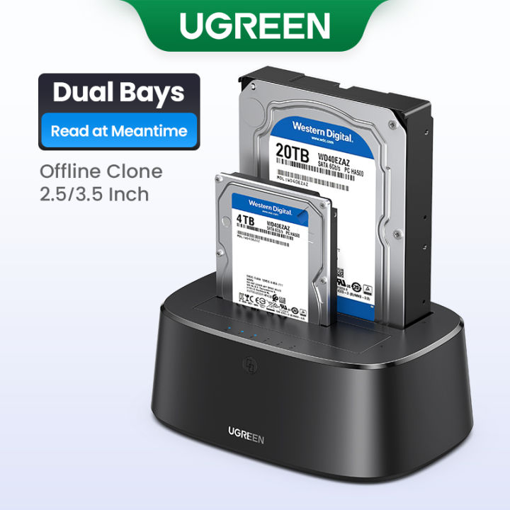 Dual-Bay EU Power】UGREEN HDD Docking Station SATA to USB 3.0