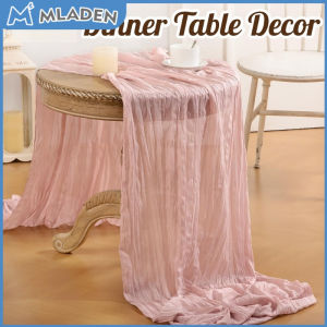MLADEN Table Runner Semi-Sheer Gauze Table Setting Boho Rustic Table Decor Wedding Party Supplies