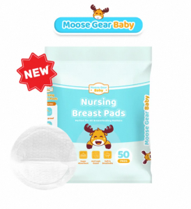 Moose Gear Baby Breast Pad 50pcs Ultra Thin Soft Disposable Nursing Pads Super Absorbent Leak-Proof