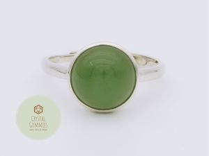 SG LOCAL - Authentic Hetian Jade 925 Silver Ring 和田玉碧玉925银戒子
