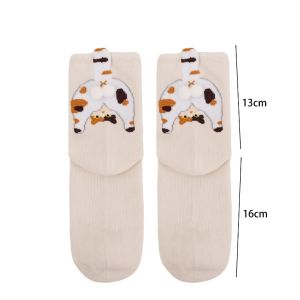 5PCS Cute Cat Socks with Balls Funny Cotton Socks Breathable Soft Cotton Socks Girl Women Socks Novelty Gifts for Cat Lovers