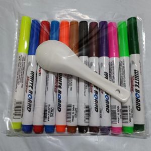 ส่งสินค้าทุกวัน ปากกาเมจิก (แถมช้อน) วาดสีลอยน้ำDIY magic floating marker tattoo pen ปากกาลอยน้ำ Non Toxic ปากกาไวท์บอร์ด ปากกาสี