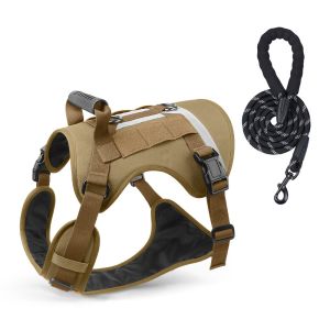 DGFDF Anti Escape Dog Leash Set Breathable Reflective Large Dog Harness Vest Cat Supplies No Pull Dog Traction Rope Puppy