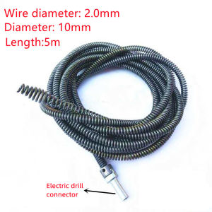 10m Sewer Dredging Spring Electric Drill Drain Cleaner Machine Extension Sewer Pipe Dredger Cleaning Spring With 10mm Connector wholesale price