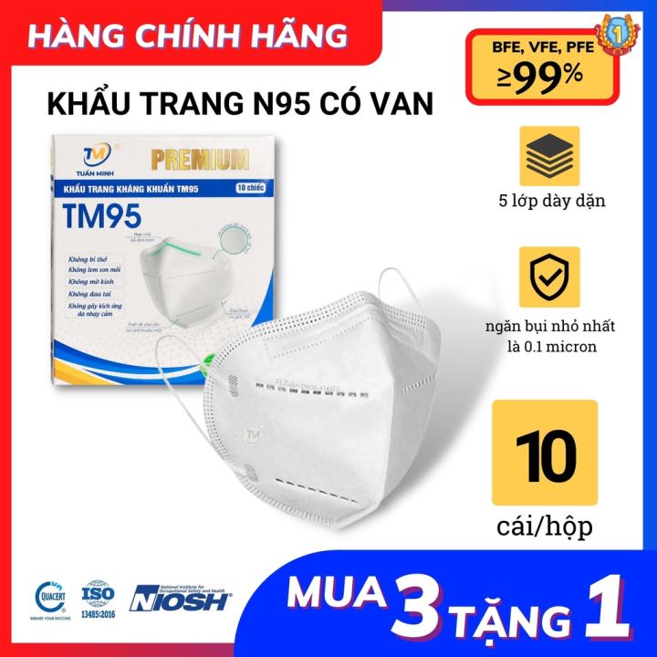 [CHÍNH HÃNG] Set 60cái khẩu trang N95 , N95 có van thở Combo hộp 5 ...