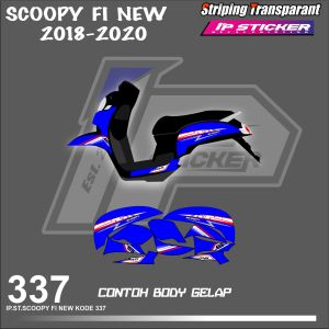 SCOOPY FI NEW  2018-2020 (COD) STIKER STRIPING MOTOR HONDA SCOOPY FI NEW    HOLOGRAM DAN TRANSPARAN