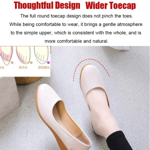 Japan Comfortable Wedge Shoes for Spring and Summer Moms  Stylish Casual Flats  Breathable  Durable  Perfect for Working Women