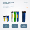 Hydropure Filter Housing 10SL 20SL 20BB 10 Inch Water Filter Kitchen with Holder Wrench Clear/Green/Blue. 