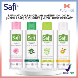 Safi Naturals Micellar Waters 100 | 200 ml | Neem Leaf | Cucumber | Yuzu | Rose Extract (BPOM)