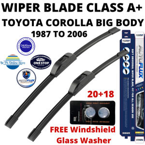 AutoFlux Wiper Blade Class A+ Corolla Big Body 1987 to 2006 | FREE Windshield Glass Washer | 20+18