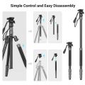 SmallRig 72" Chân máy du lịch nhẹ có thể gập lại Monopod có đầu chất lỏng (Tải tối đa 3kg) Chân khóa núm hợp kim nhôm Chiều cao có thể điều chỉnh từ 43cm đến 188cm để phát trực tiếp Vlogging Máy ảnh Dslr Điện thoại di động 3760. 