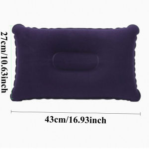 1pcs Portable Air Inflation Pillow PVC For Outdoor Travel Camping Hiking Sleeping