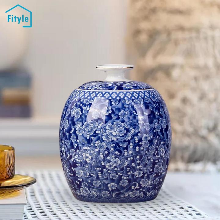 Ginger Jar Vase Jar Ginger Jars Decor Traditional Blue and White Floral  Porcelain Ceramic Temple Ginger