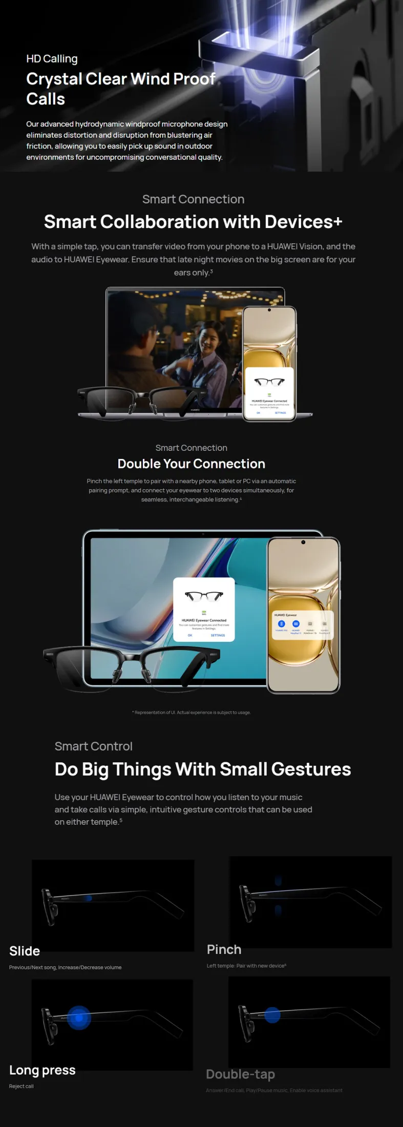 Huawei Aviator Full-Frame Sunglasses EVI-CG010 Huawei Aviator Full-Frame Sunglasses EVI-CG010