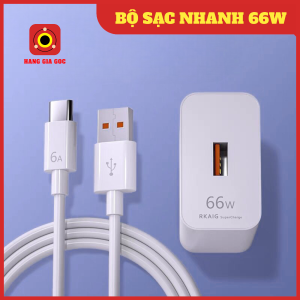 Bộ Sạc Điện Thoại Cổng Type-C Công Suất lớn 66W Mẫu Mới An Toàn Tự Ngắt Khi Đầy Pin