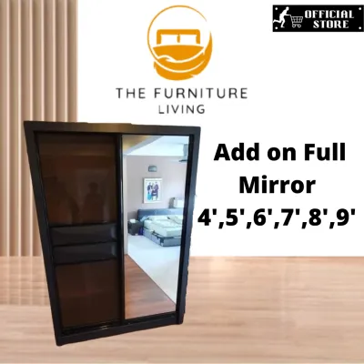 ADD ON Wardrobe Mirror 4FT/5FT/6FT/7FT/8FT/9FT
