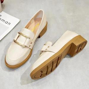 Casual Loafers British style womens leather shoes moccasins work shoes flat womens shoes