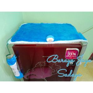 Taplak Kulkas Bulu Rasfur Karakter / 1 Set Taplak Kulkas+ Cover Pegangan Pintu Kulkas