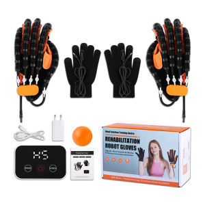 Salorie 1Pair Rehabilitation Robot Gloves Hand Device 5 Finger Two Hand Training Massage Gloves Stroke Hemiplegia Rehabilitation Hand Function Recovery